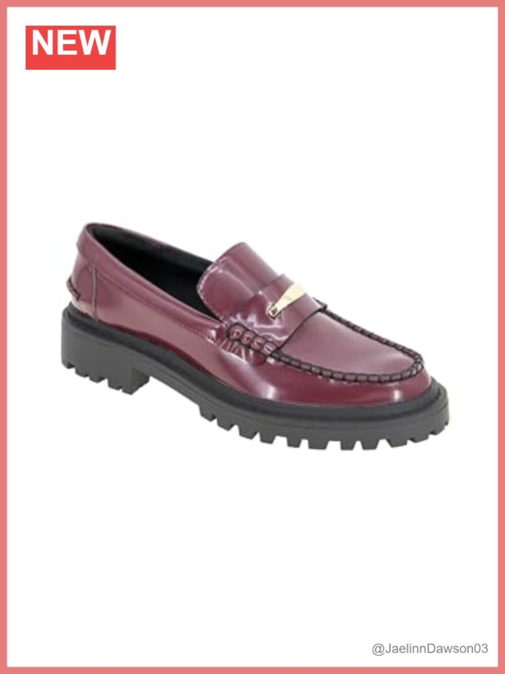 BCBG Women's Laney Penny Loafers PU Leather Low Top Slip-On Flats